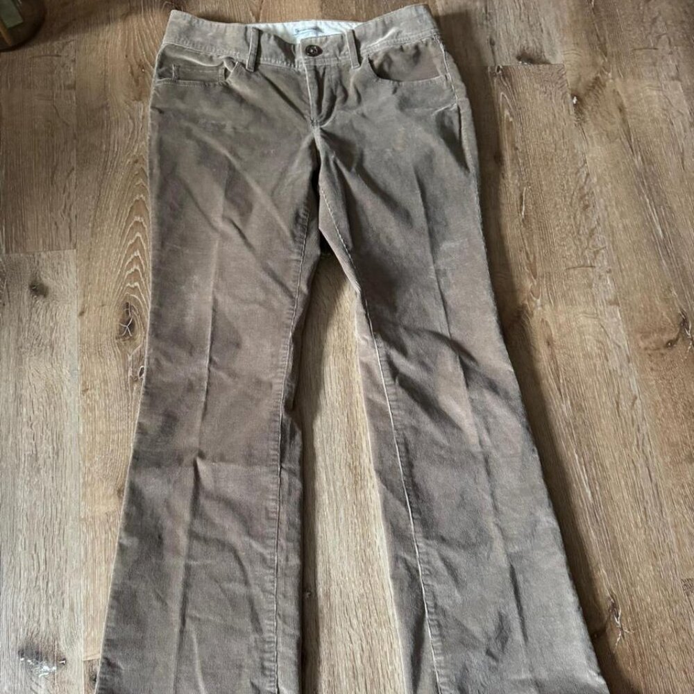 Banana Republic Mid Rise Low‎ Waisted Corduroy Brown Flare Bootcut Sz 6